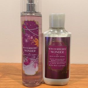 Bath & Body Works Winterberry Wonder 2 pc set